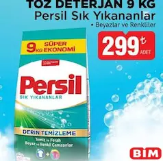 PERSİL SIK YIKANANLAR TOZ DETERJAN BEYAZLAR VE RENKLİLER 9 KG